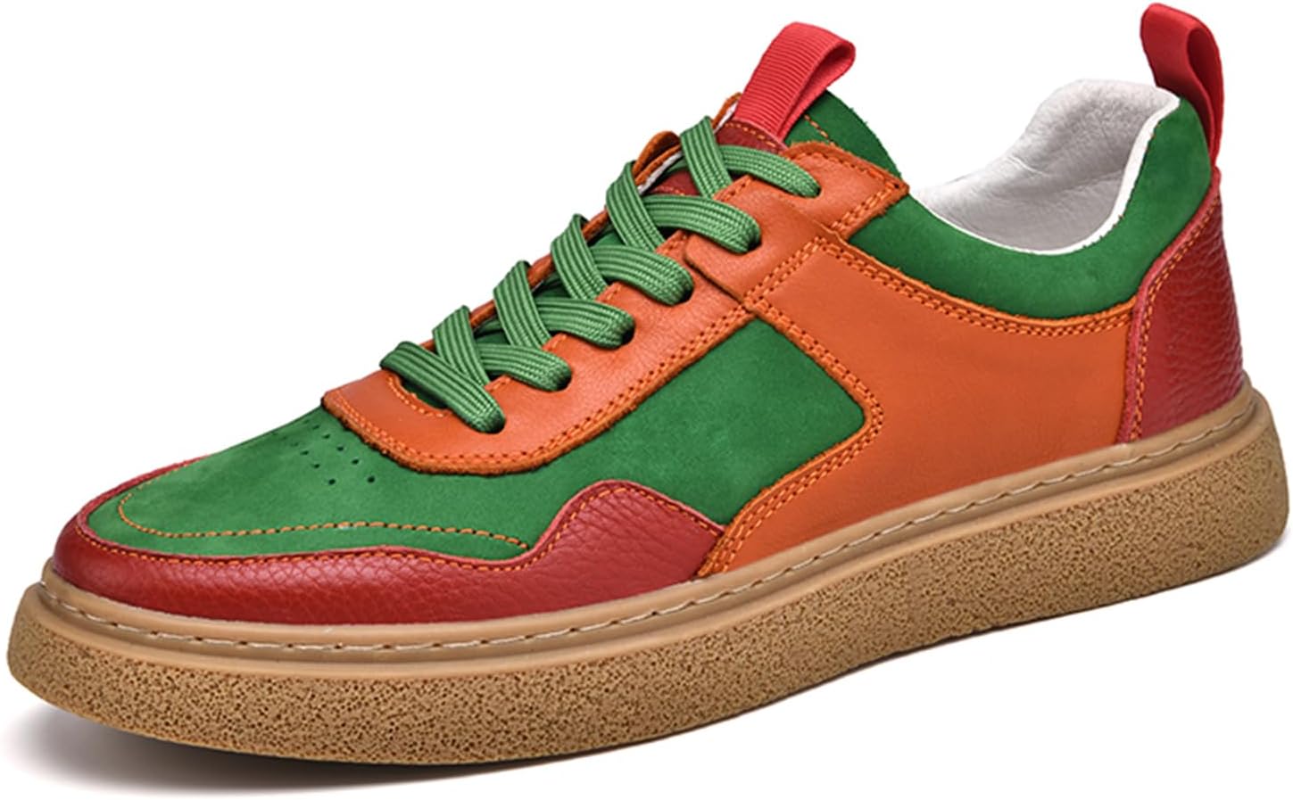 

Мужские повседневные туфли слипоны из натуральной кожи, низкие, модные, мягкие и удобные кроссовки Abborora, зеленый