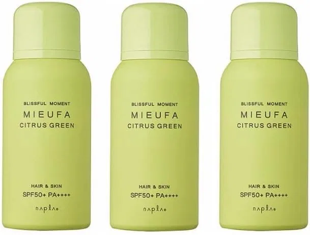 Спрей для загара Napura Meifa Fragrance UV Spray Citrus Green, 80 г, набор 3 шт Eyes