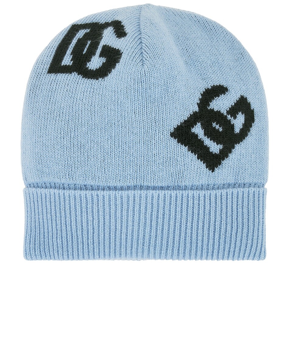 

Шапка-бини с монограммой Dolce & Gabbana, цвет Very Light Blue