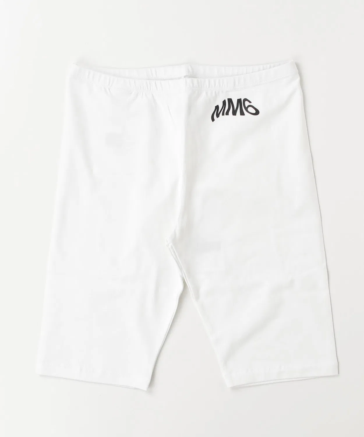 Леггинсы MM6 Maison Margiela с логотипом, хлопок, белый