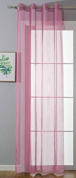 

Штора Gardinenbox Ösen Transparent Voile, 140x225x1 см, розовый