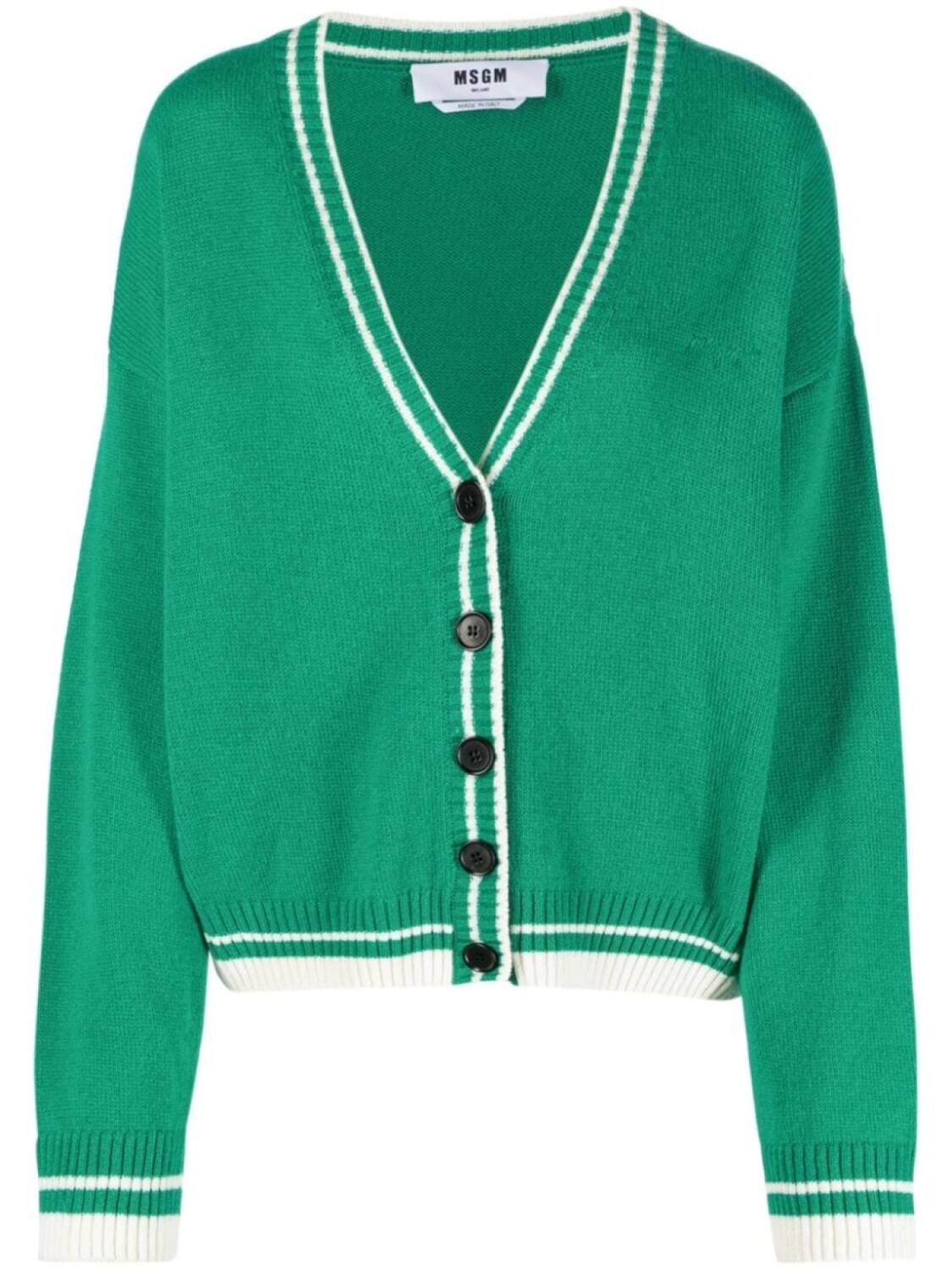 

MSGM кардиган с полосками, зеленый