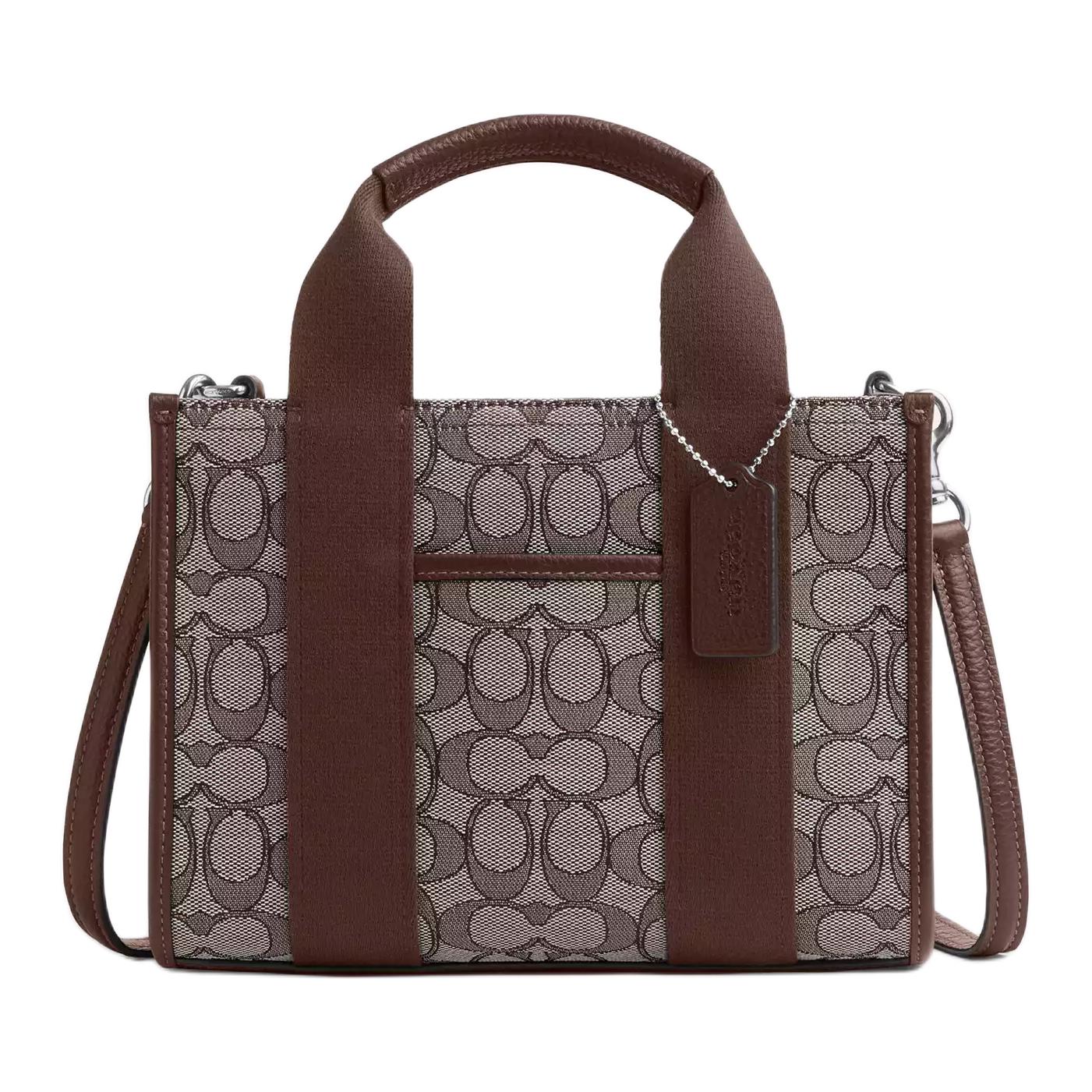 

COACH Кожаная женская сумка коричневого цвета