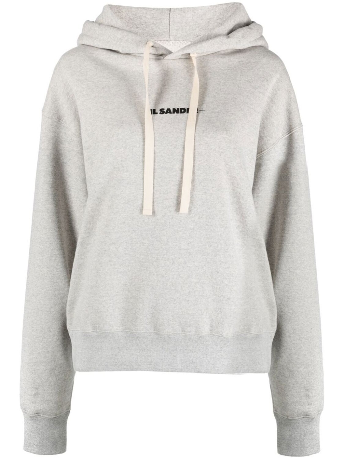 

Jil Sander худи с кулиской и логотипом, серый