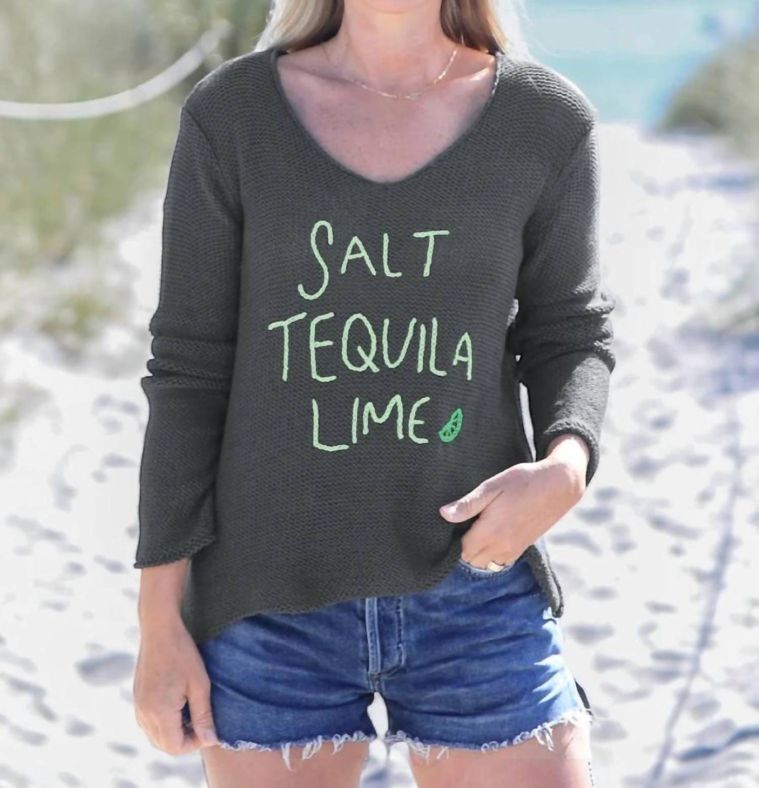 

Свитер Salt Tequila Lime в цвете антрацит Wooden Ships, Charcoal