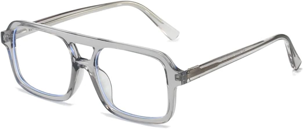 

Ретро-солнцезащитные очки с двойной перемычкой для женщин и мужчин, роскошные, прозрачные, конфетного цвета, с защитой от УФ-излучения UV400, в тренде UATXTAU, Grey Clear