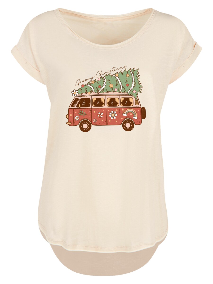 

Рубашка F4NT4STIC Groovy Christmas Camper Van, бежевый