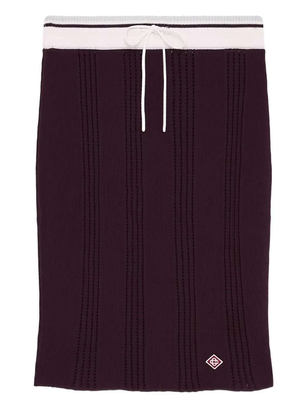 

Хлопковая миди-юбка в рубчик Casablanca, фиолетовый