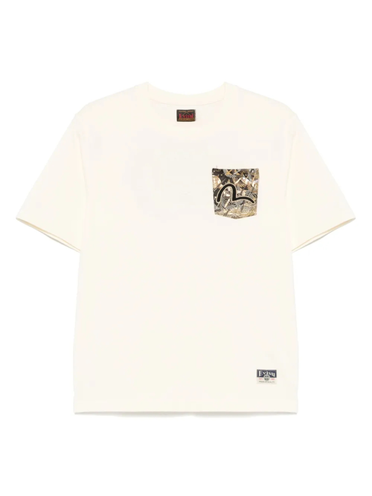

Футболка с вышивкой «Благоприятное облако» EVISU, нейтральный