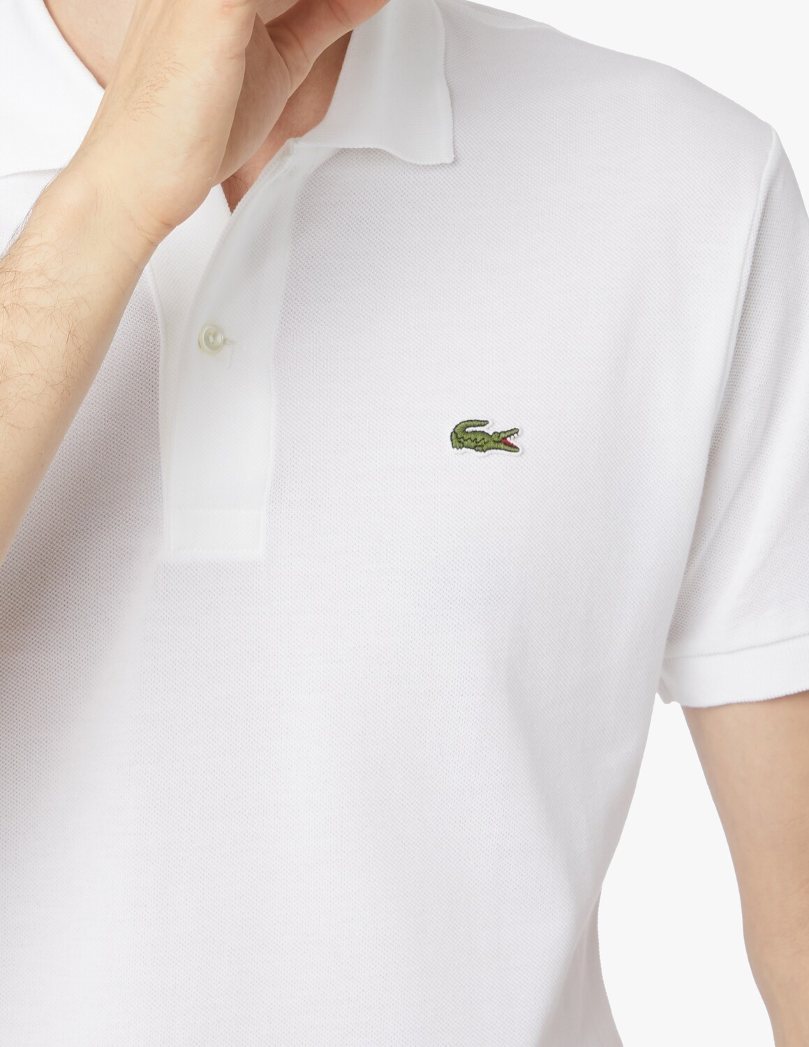 Поло Lacoste, классическое, белый — фото 3