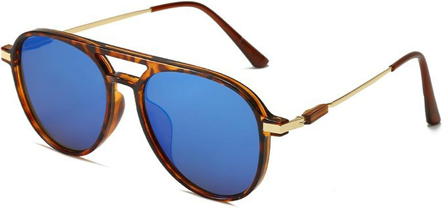 

Женские солнцезащитные очки-пилот большого размера в стиле ретро, ​​модные круглые солнцезащитные очки с большими коричневыми линзами, винтажные очки с двойным дужком mincl, C4