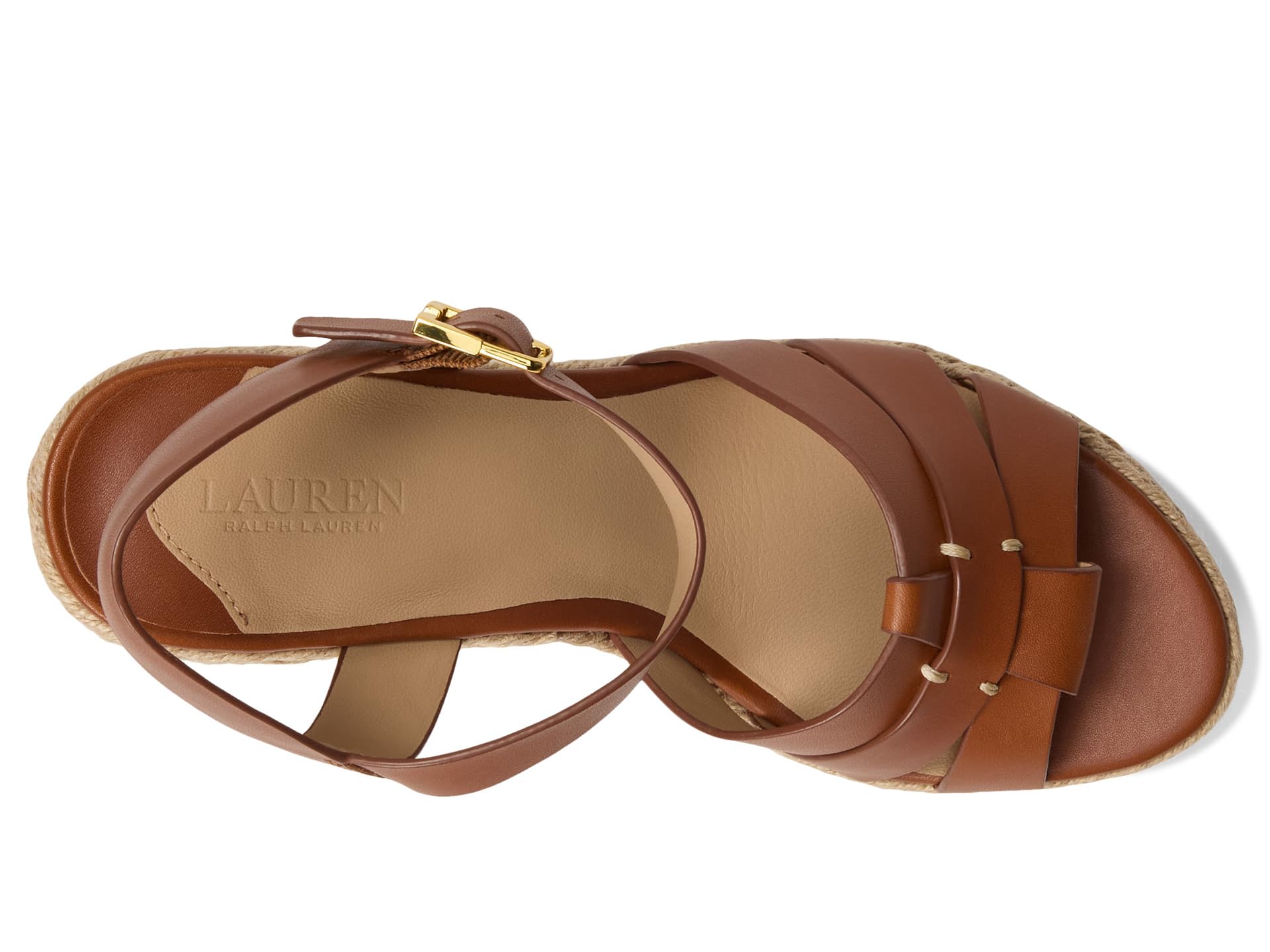 Сандалии Lauren Ralph Lauren Soffia Calfskin Espadrille, цвет Lauren Tan — фото 2
