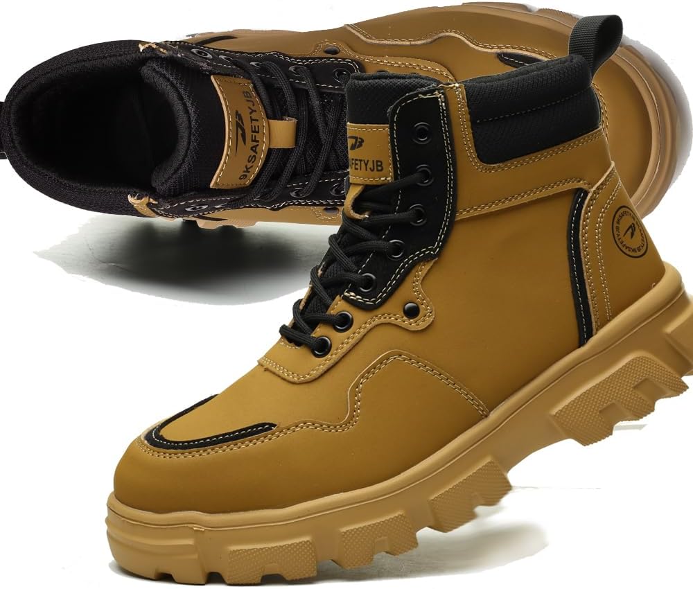 

Стальные ботинки CORANSBER с защитным носком для мужчин и женщин, прочные ботинки с легким композитным носком, удобные, неразрушаемые ботинки с жестким носком для строительства, хаки