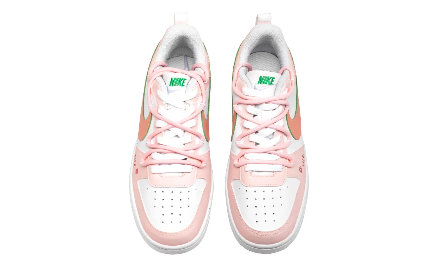 

Кроссовки Nike Court Borough Skateboarding Shoes Women's Low-top White/pink, розовый