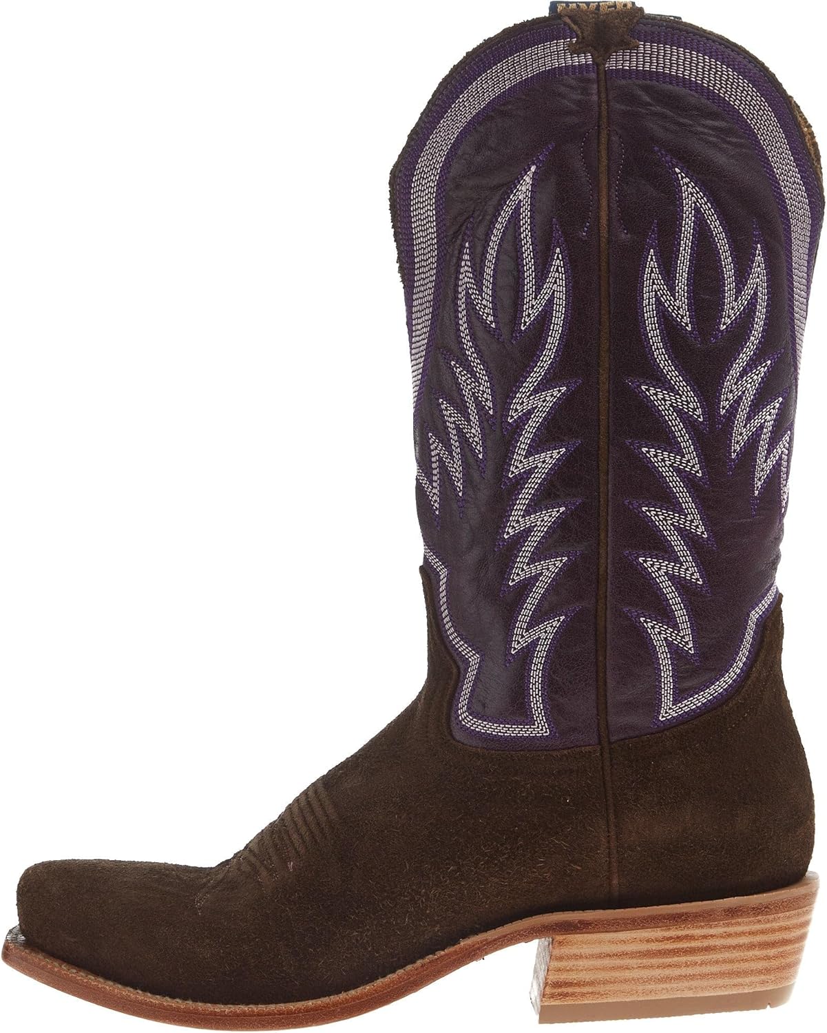 

Ковбойские сапоги Hyer Mens Culver Black Roughout 13 in Grass Vintage Goat Top, Chestnut/Eggplant