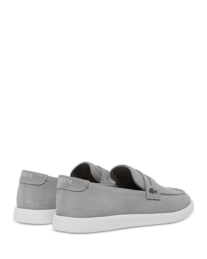 Мужские лоферы Cochet из замши на подкладке Lacoste, серый — фото 4