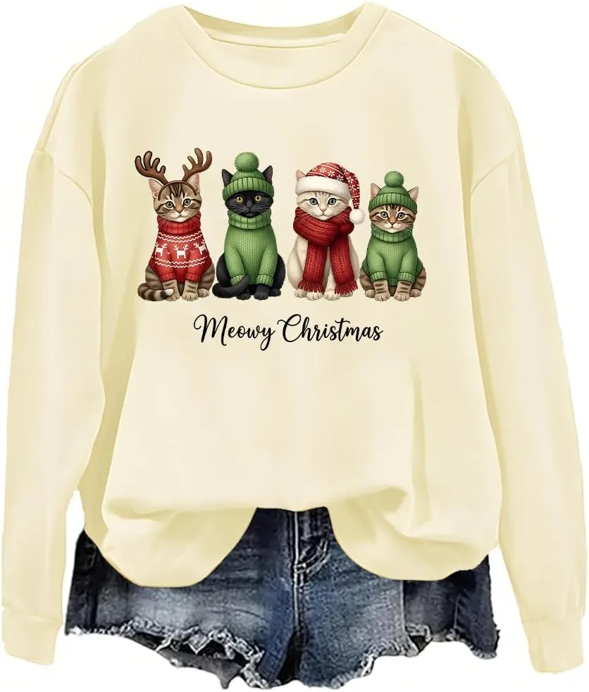

Свитшот Meowy Christmas Unisex woati