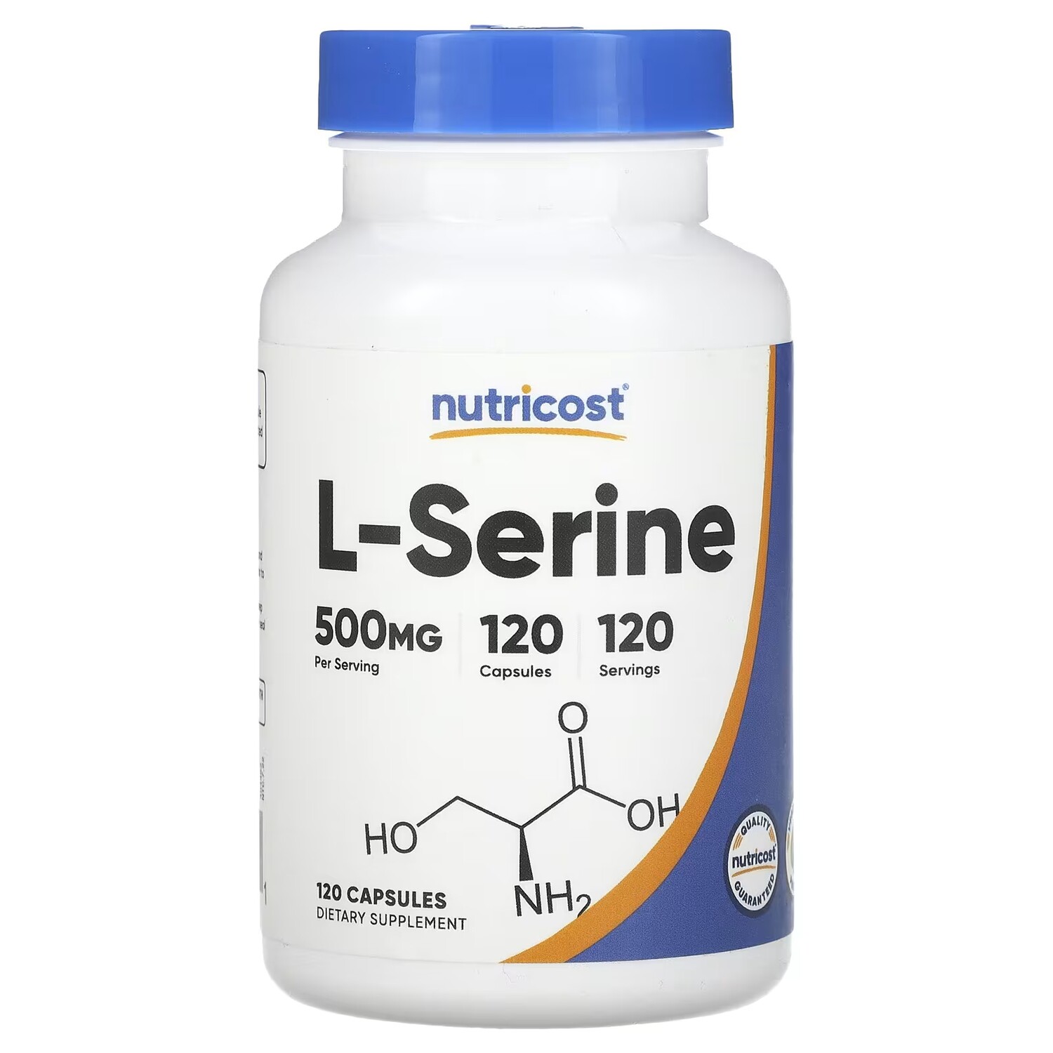 

L-серин Nutricost 500 мг, 120 капсул