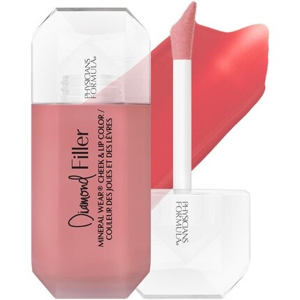 

Mineral Wear Diamond Filler Cheek and Lip Color Тинт для губ и щек с сывороткой-кремом Многофункциональная формула для придания объема Обогащен витамином Е Бриллиантовый персик Physicians Formula