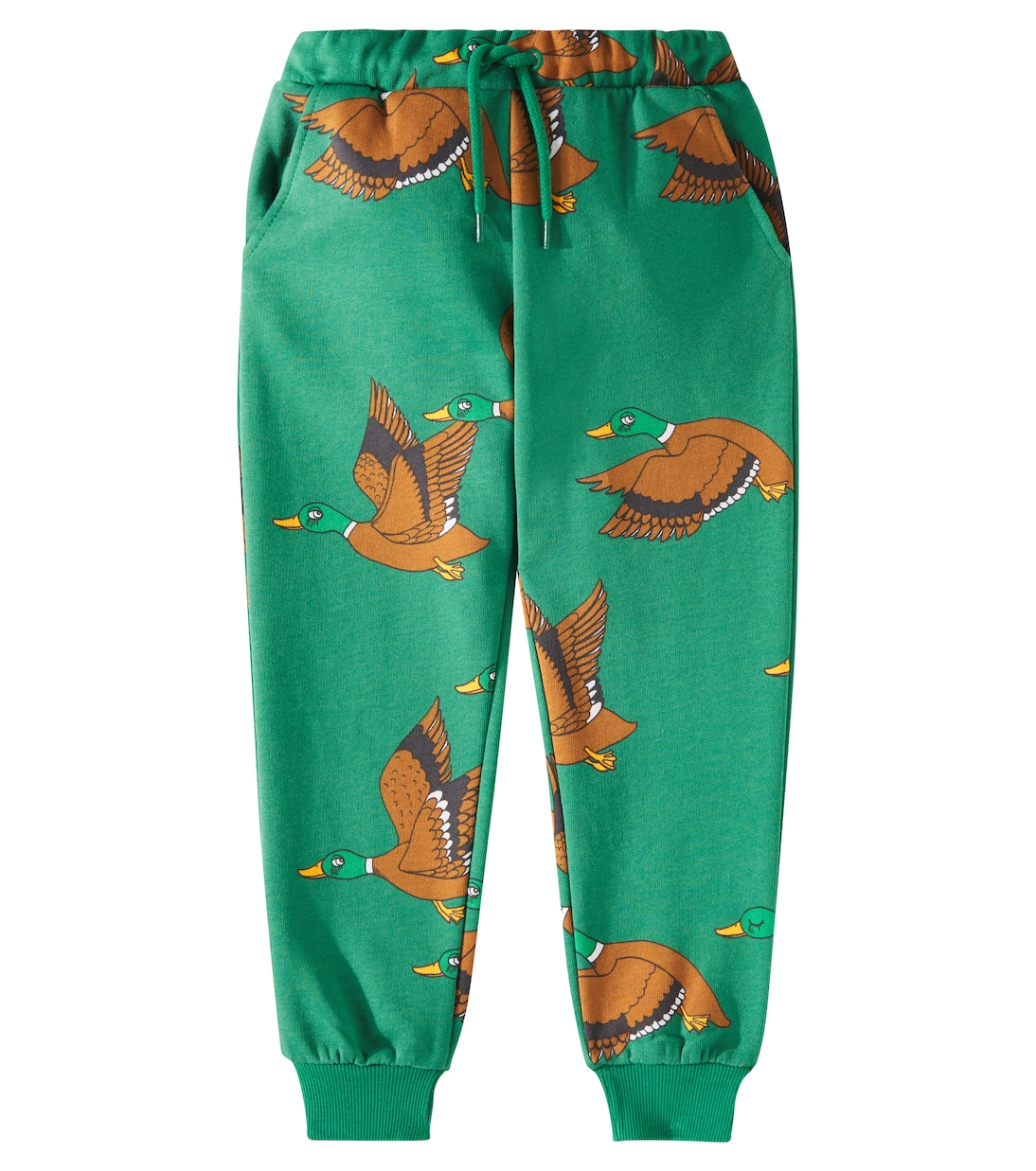 

Спортивные брюки Ducks из хлопкового джерси Mini Rodini, зеленый