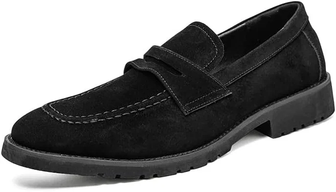Лоферы мужские, кожа PU, Penny Loafers, черный SayfuR