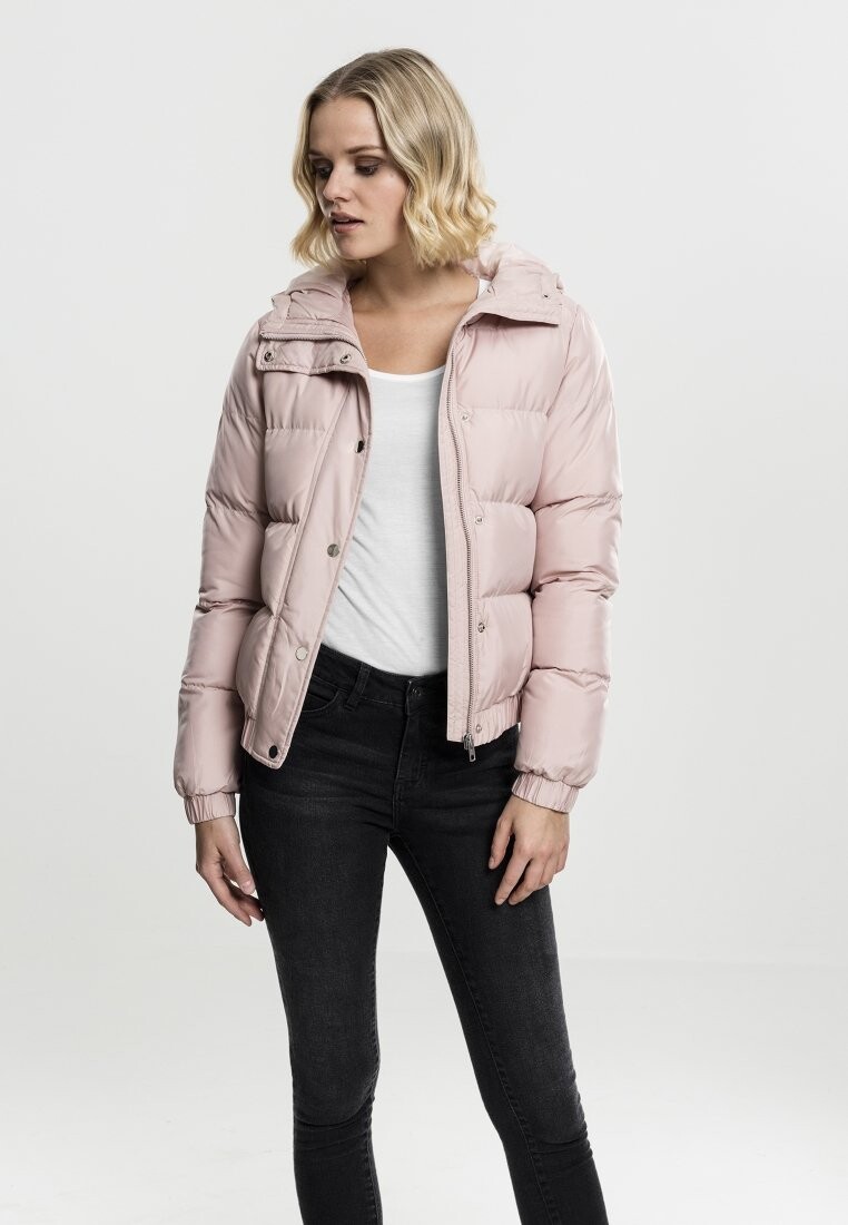 

Зимняя куртка Urban Classics Ladies Hooded Puffer Jacket, розовая, Серый, Зимняя куртка Urban Classics Ladies Hooded Puffer Jacket, розовая