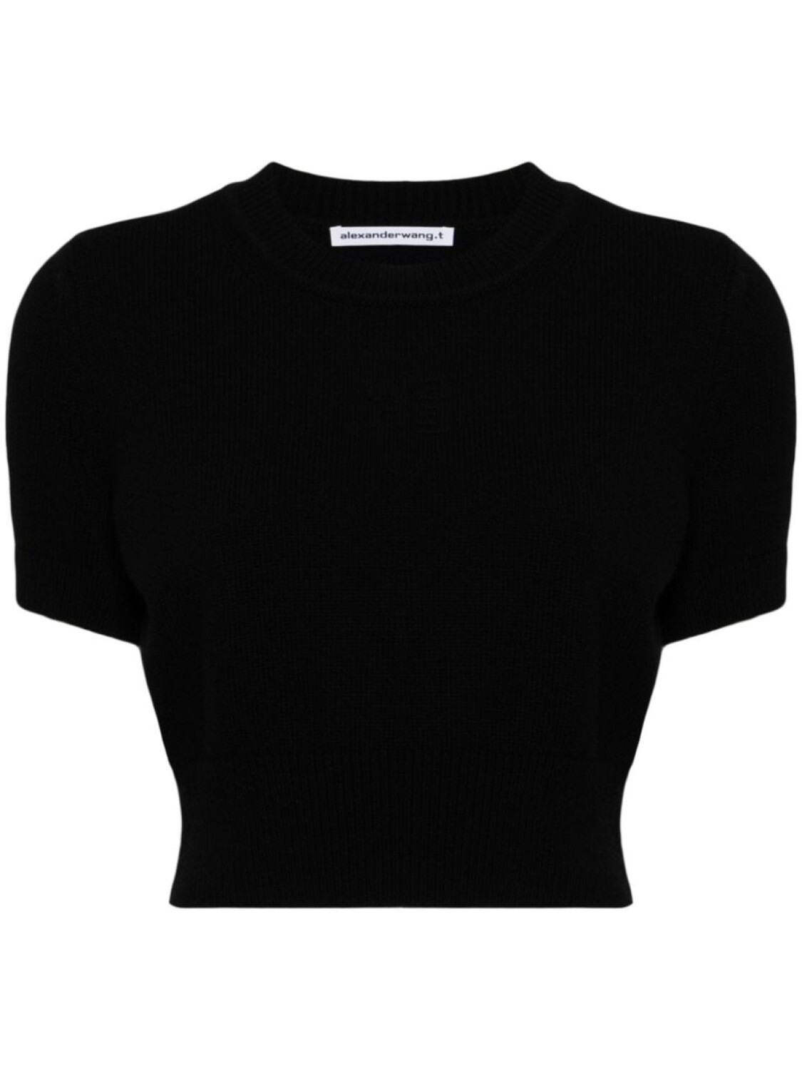 

Топ с тисненым логотипом Alexander Wang, черный