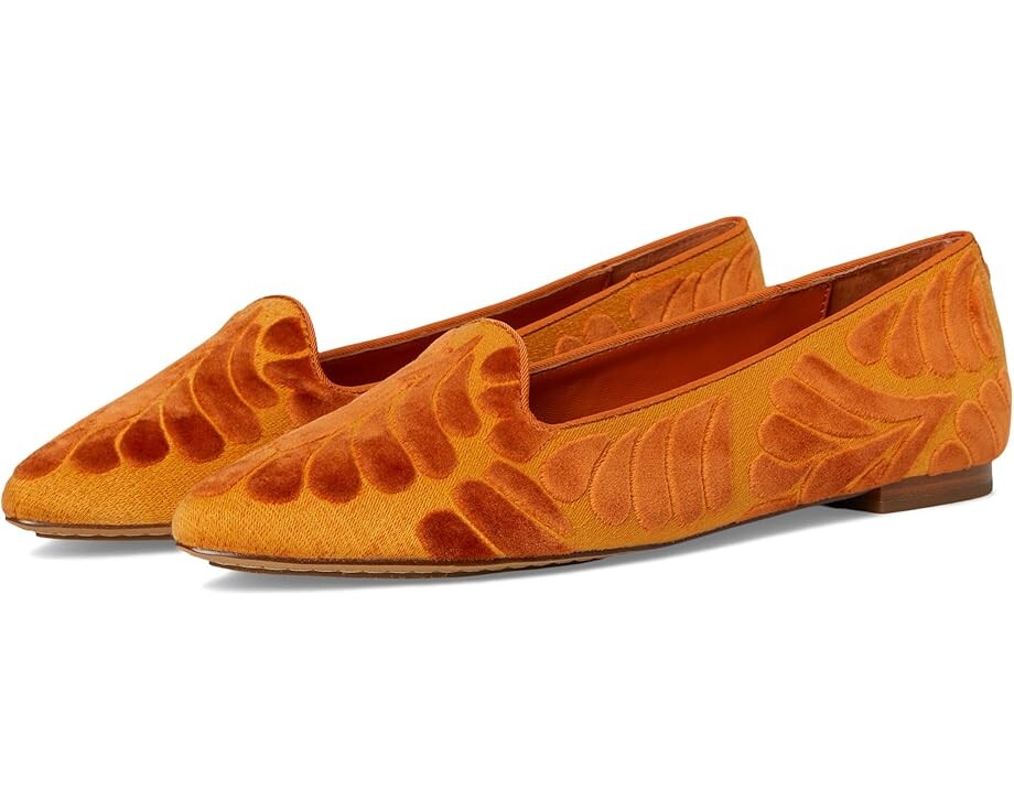 Туфли на плоской подошве Birdies The Sparrow Flat, цвет Marigold Velvet Embroidery