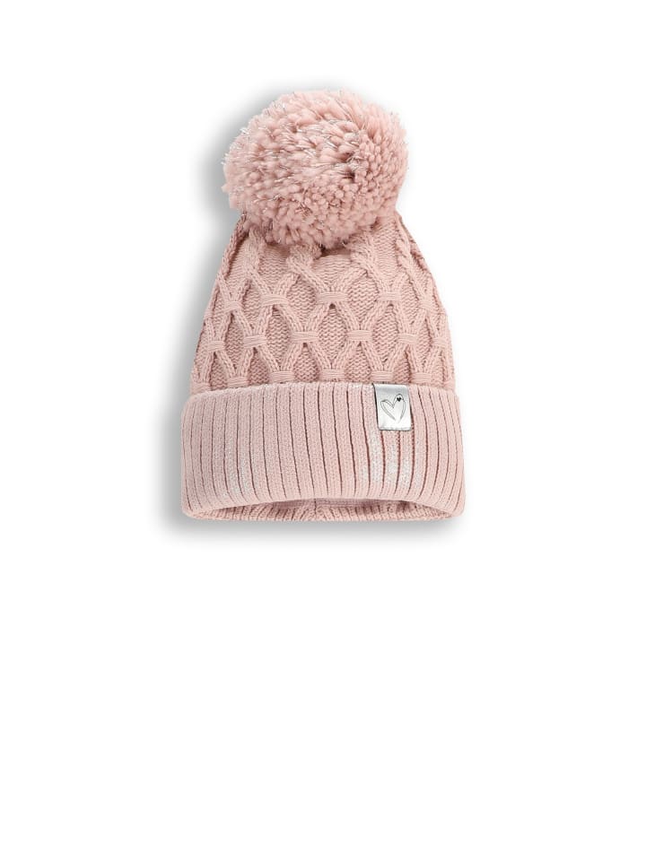 

Coccodrillo Зимняя шапка с помпоном нежно-розового цвета