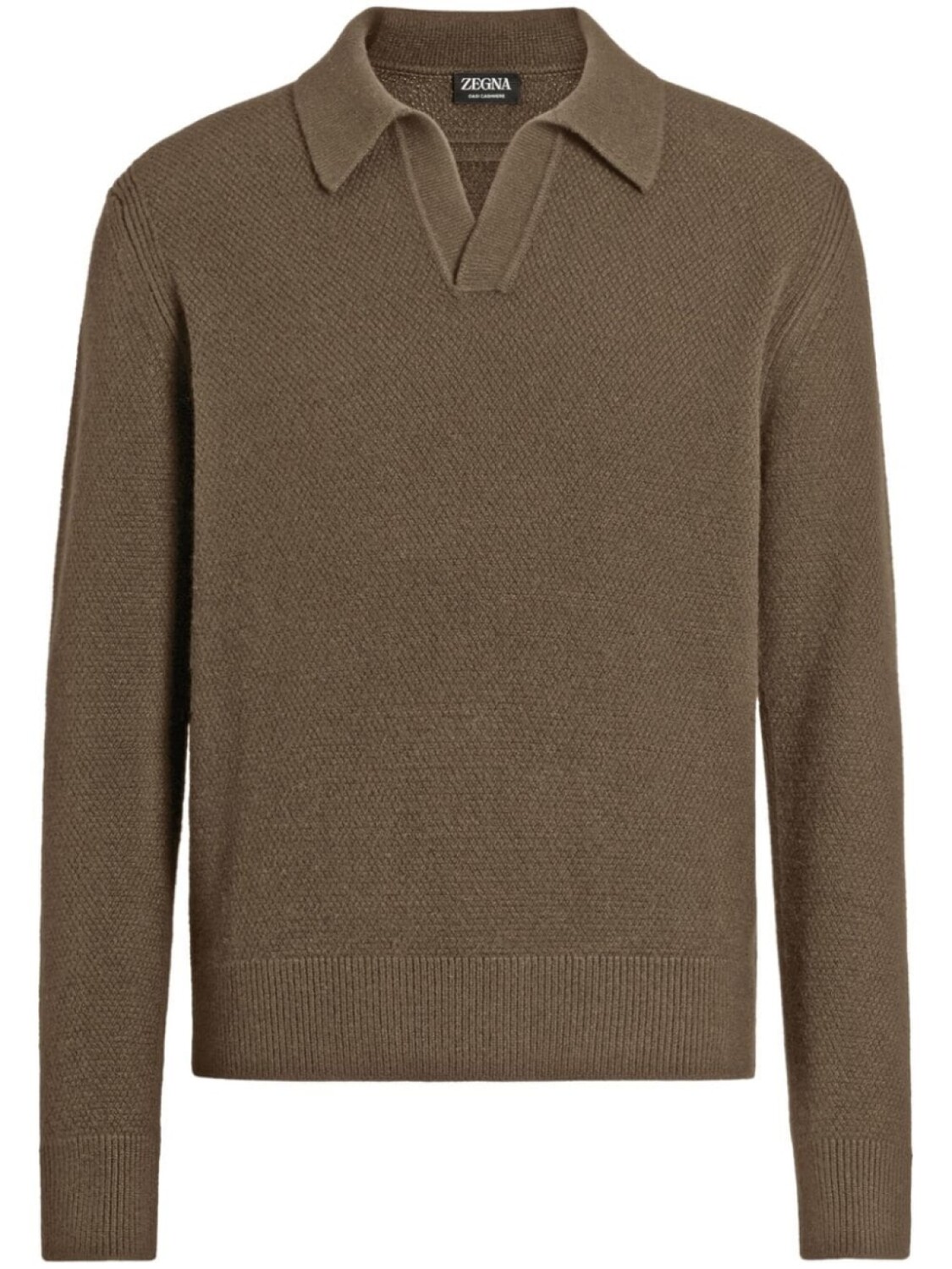 

Zegna кашемировая рубашка поло Oasi, коричневый