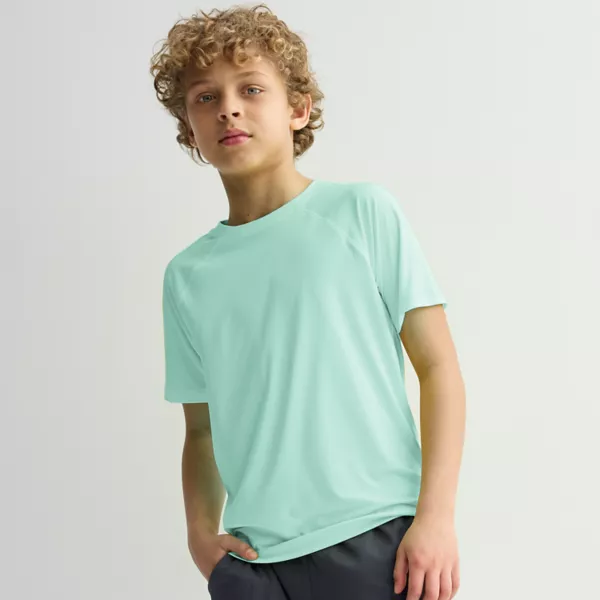 

Футболка для мальчиков 8-20 лет Dry Tek в обычной и свободной посадке Tek Gear, цвет serene green