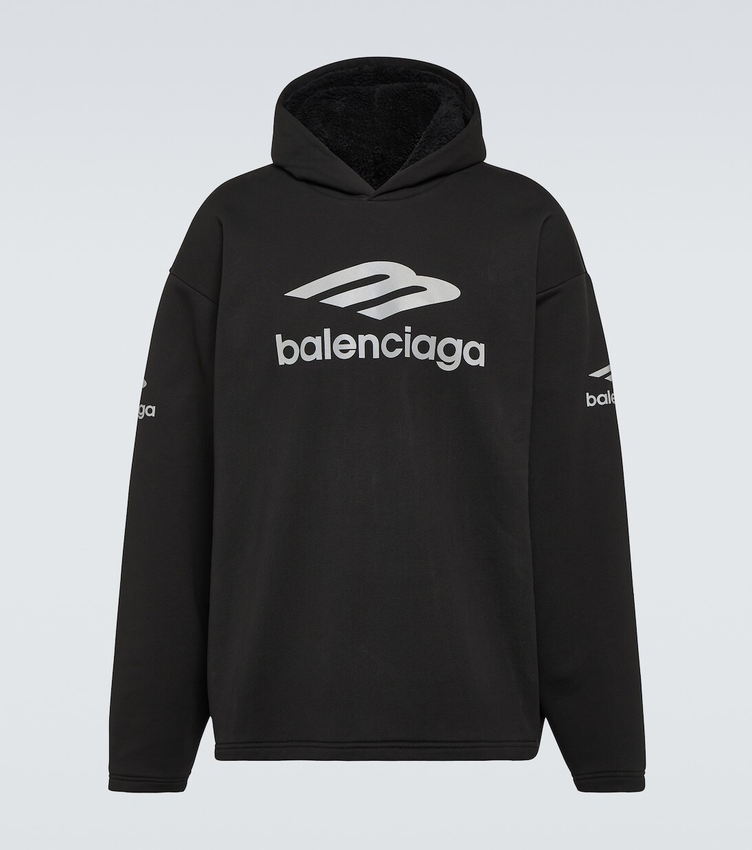 

Толстовка из хлопкового флиса 3b sports icon Balenciaga, черный