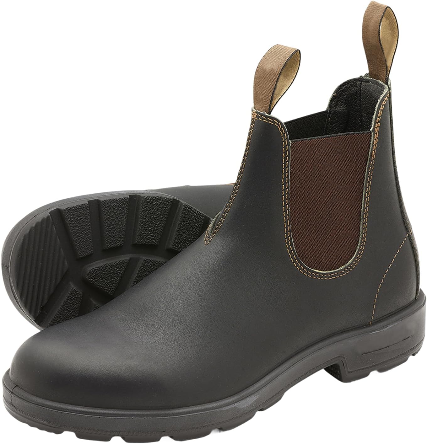 

Мужские ботинки челси, классические повседневные ботинки без шнурков на массивной платформе с круглым носком, рабочие ботинки до щиколотки, деловая обувь Generic, темно-коричневый