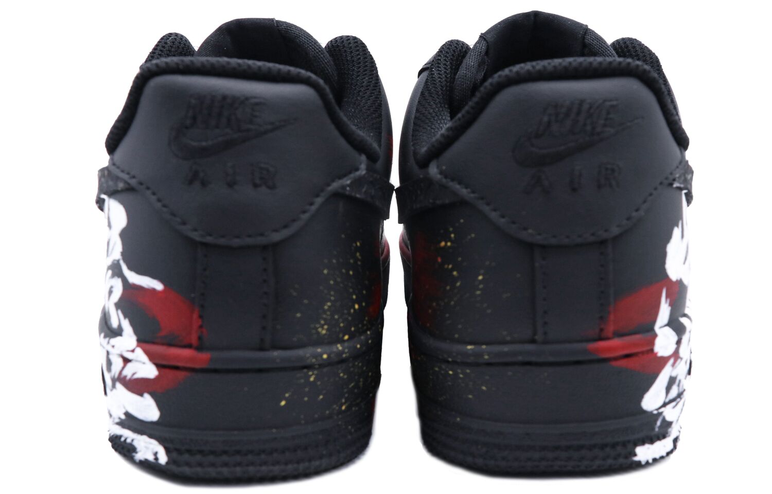 Кроссовки Nike Air Force 1 Low Top Skateboard Unisex черные с красным — фото 4