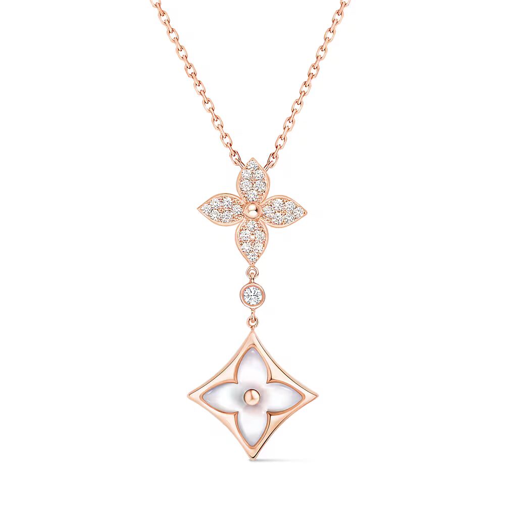 

Подвеска Color Blossom Double Star, розовое золото, белый перламутр и бриллианты Louis Vuitton, розовый
