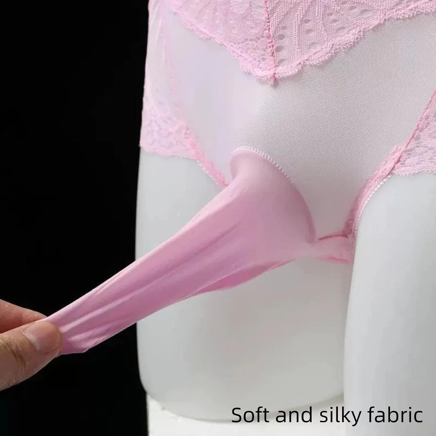 Трусы-хипстеры кружевные, Sissy Pouch Panties, розовый — фото 2