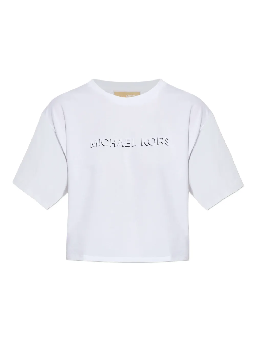 

Укороченная футболка с логотипом Michael Michael Kors, белый