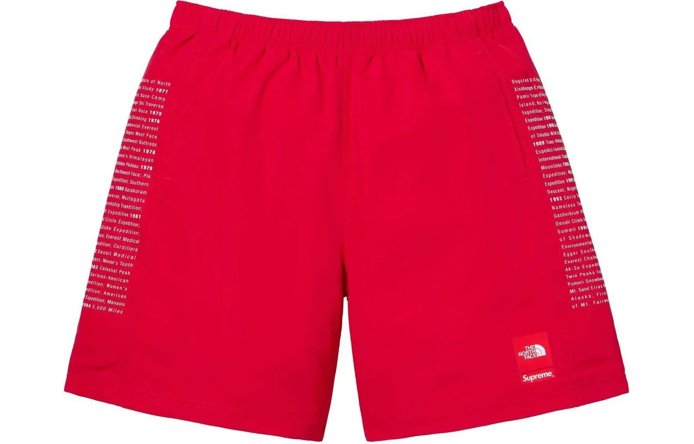 Шорты Suprime The North Face с текстовым принтом Supreme, черный — фото 3