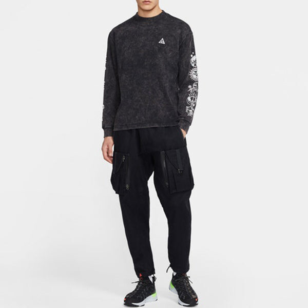 Футболка acg mens long-sleeve top long sleeves black Nike, черный — фото 3