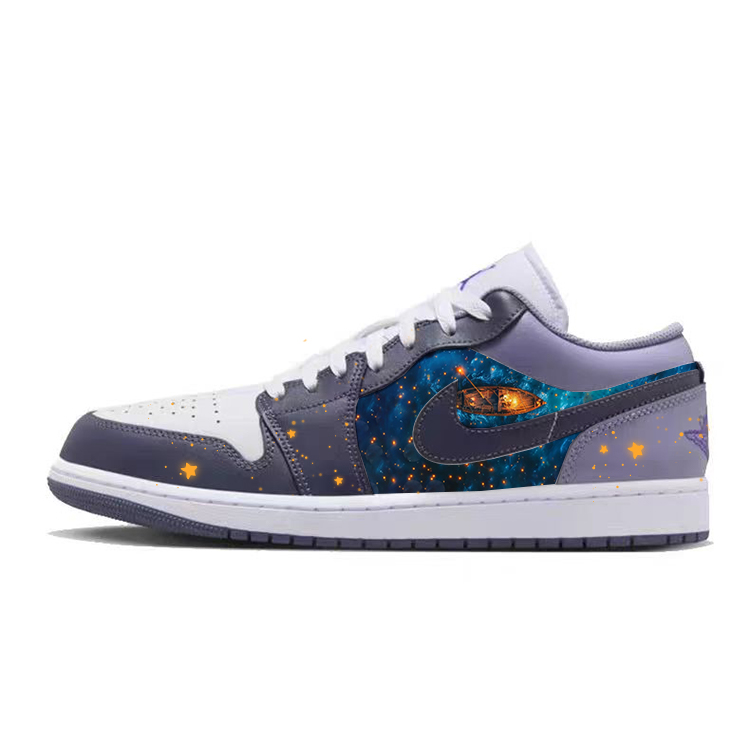 

Jordan Баскетбольные кроссовки Air 1 Romantic Fireflies с амортизацией, низкие, винтажные, нескользящие, мужские, фиолетовые