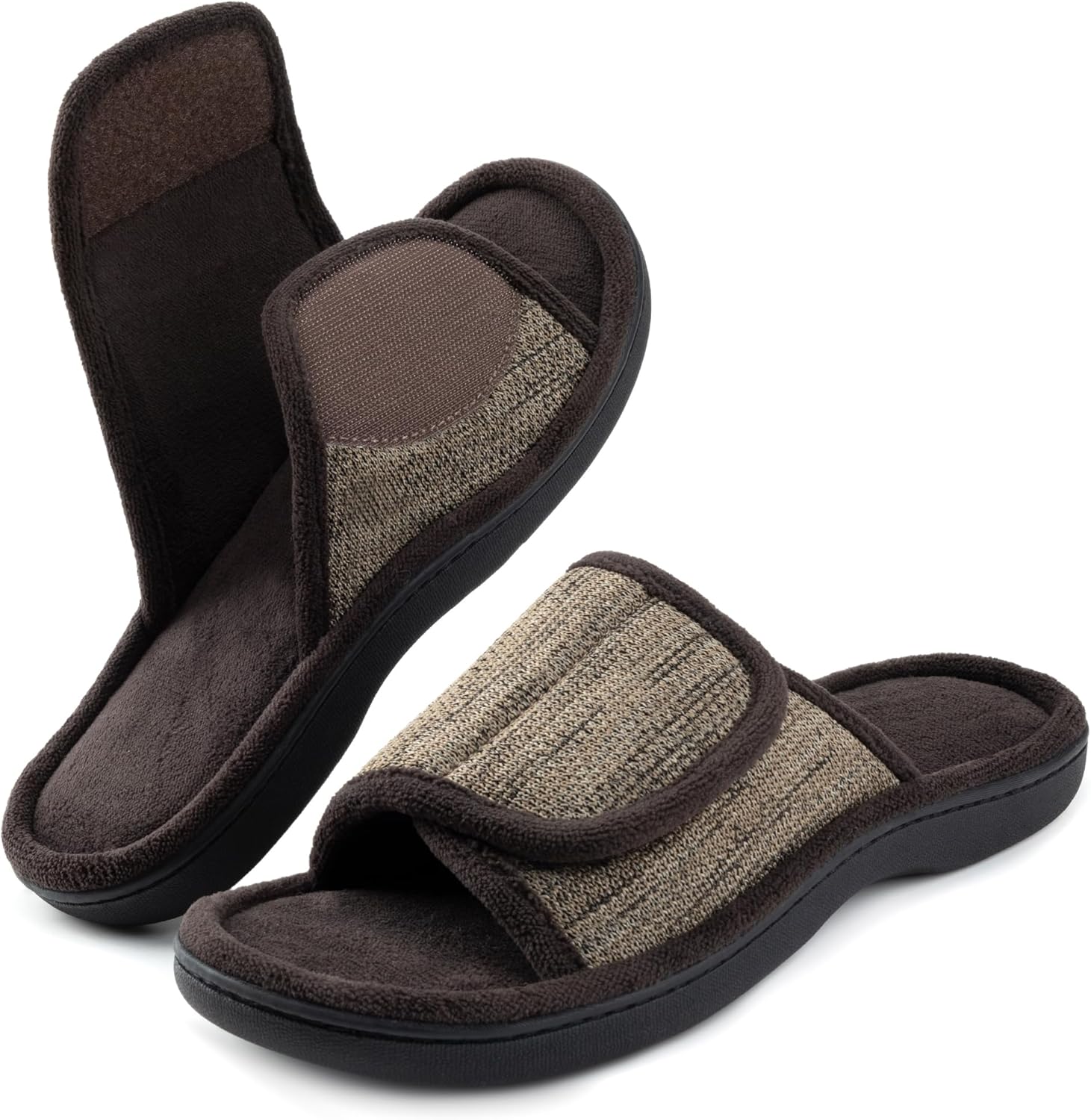 

Мужские сандалии с регулируемой застежкой и ортопедической стелькой из пены с эффектом памяти RockDove, Coffee