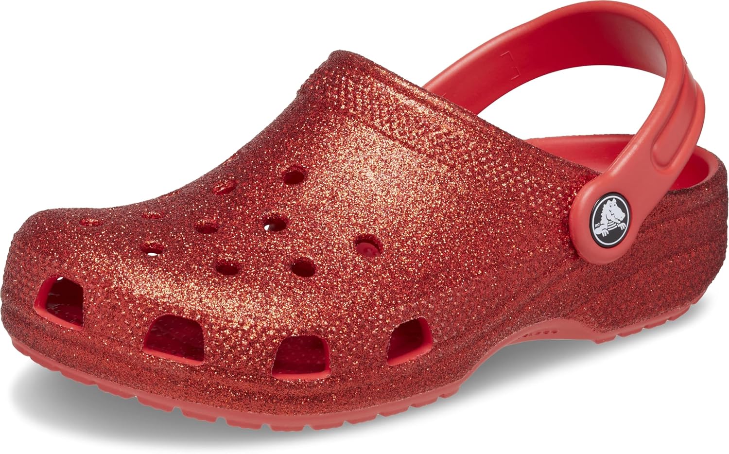 

Детские кроксы Crocs Classic с блестками, Flame
