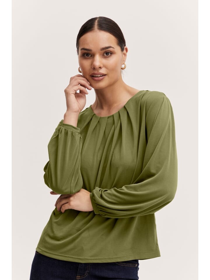 

Лонгслив b.young Shirttop BYPERL TSHIRT - 20811741 Langarm-Top, зеленый