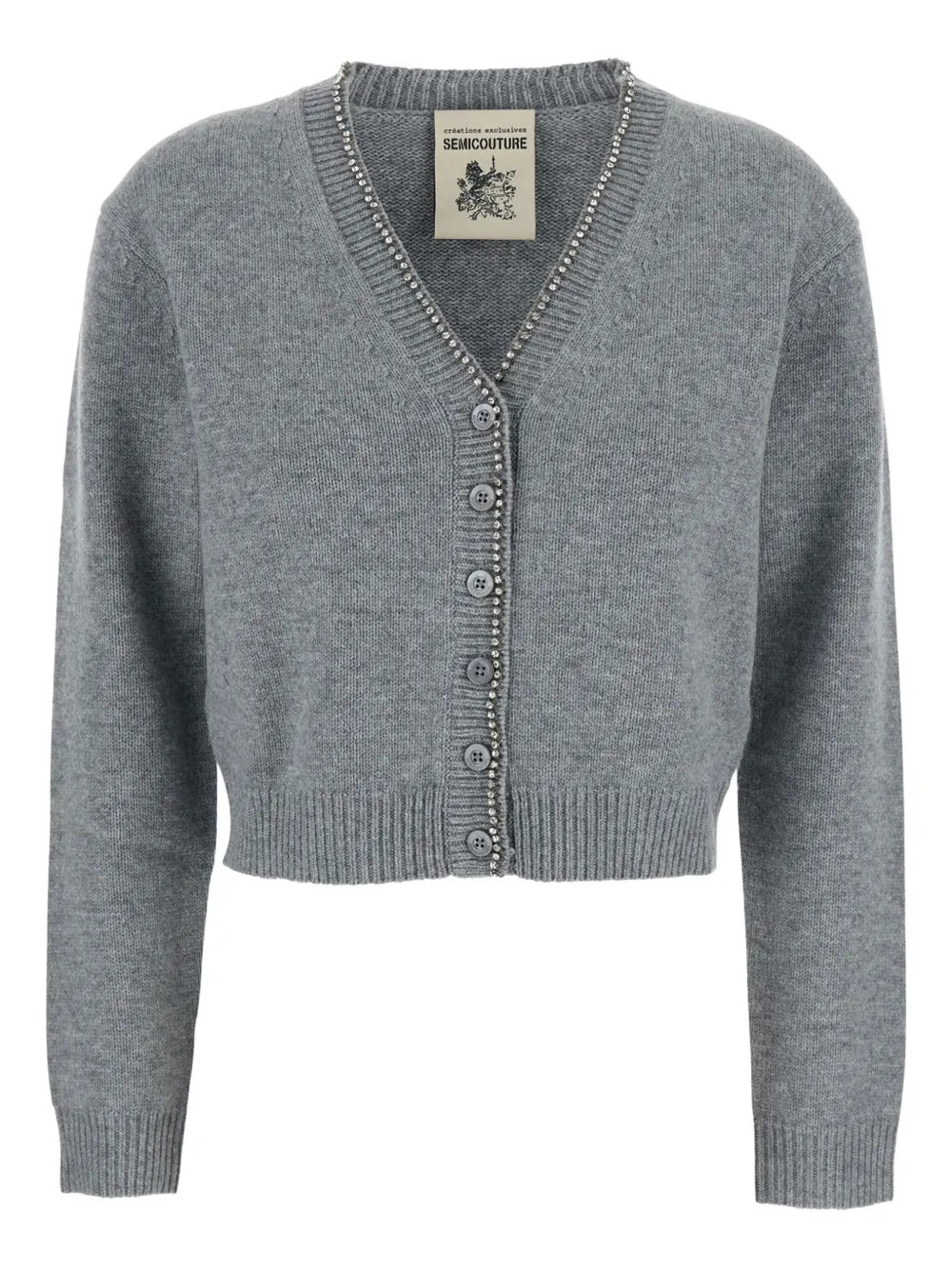 

Декорированный кардиган Semicouture, серый