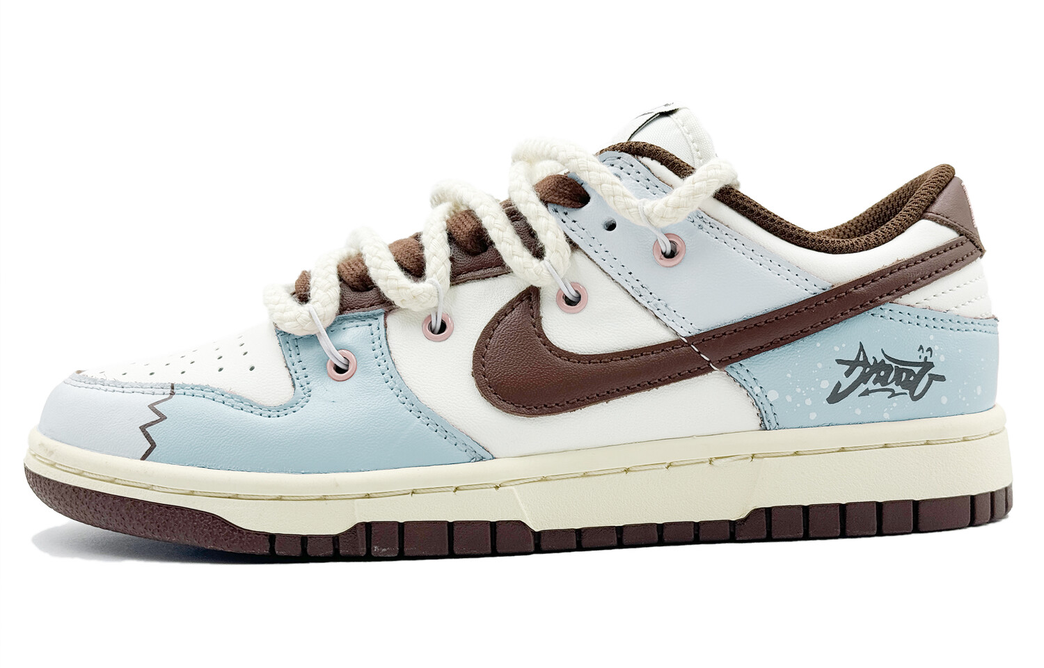 

Кроссовки Nike Dunk Skateboarding Shoes Women's Low-top Blue, розовый