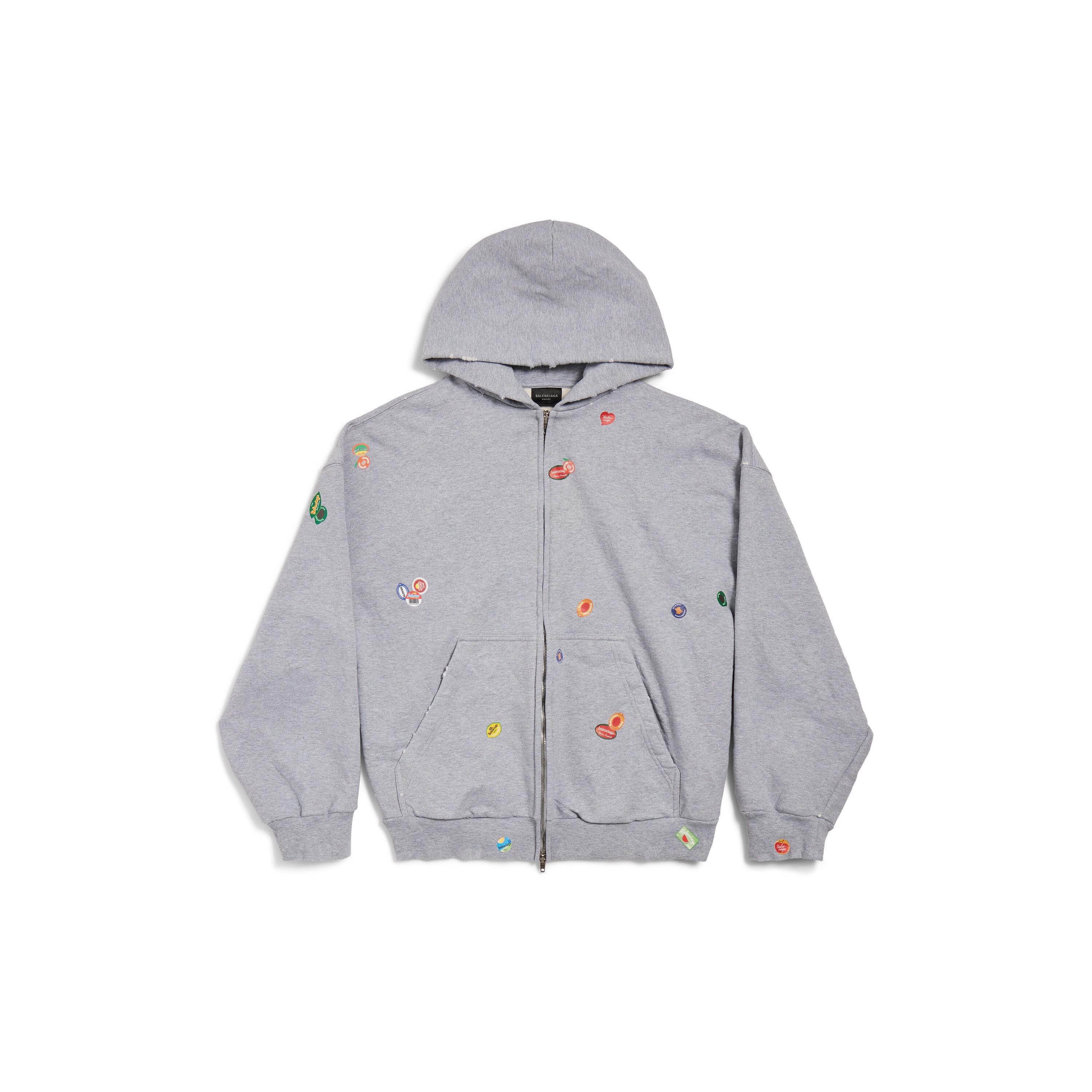 

Толстовка Fruity Zip-Up Regular Fit BALENCIAGA, серый