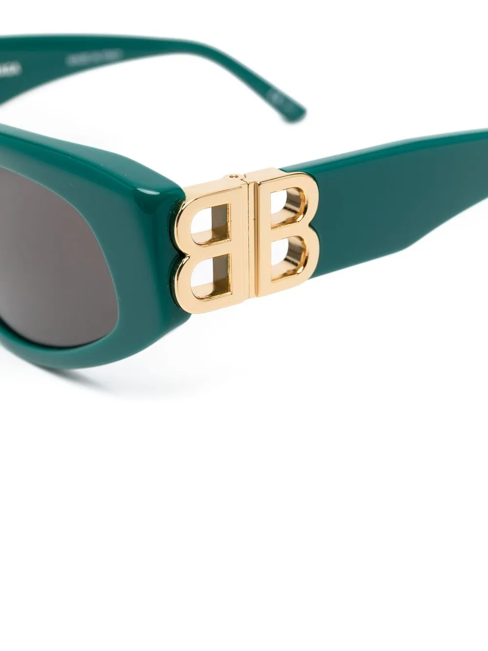 Солнцезащитные очки в оправе 'кошачий глаз' с логотипом Balenciaga Eyewear, зеленый — фото 3