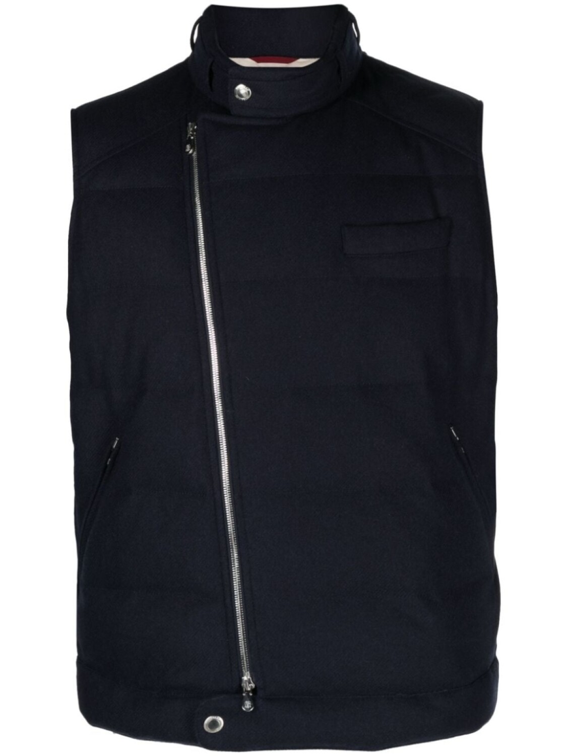 

Brunello Cucinelli zip-up padded gilet, синий