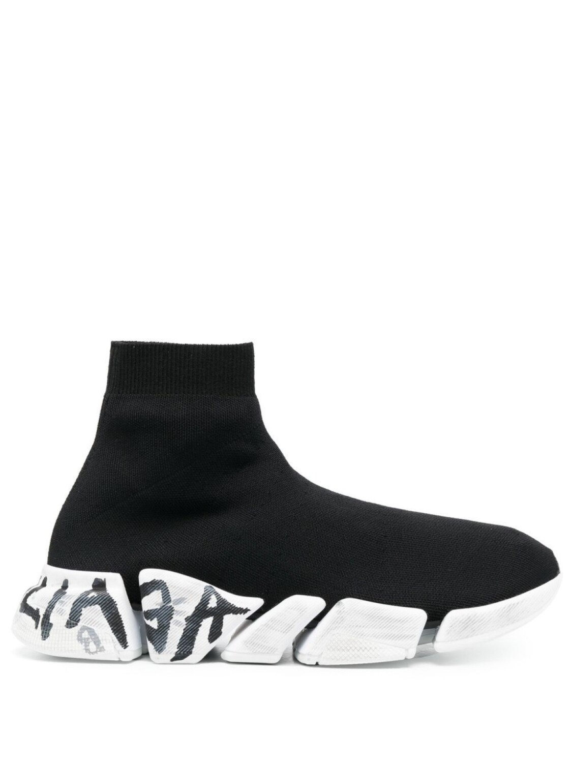 

Кроссовки Balenciaga Speed 2.0 Graffiti Print 617239W2DD4, черный/белый