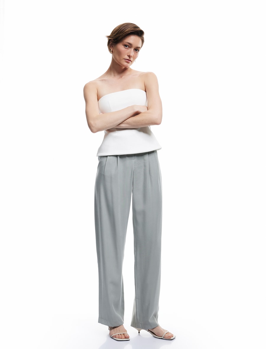 

Свободные брюки со складками спереди Koton, мятный